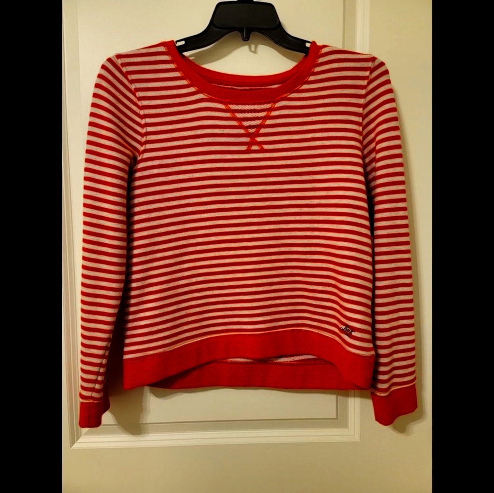Red and white striped sweater
